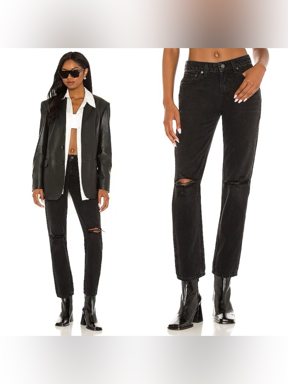 NWT GRLFRND Kate Low Rise Slim Crop Jeans in Fifth Avenue